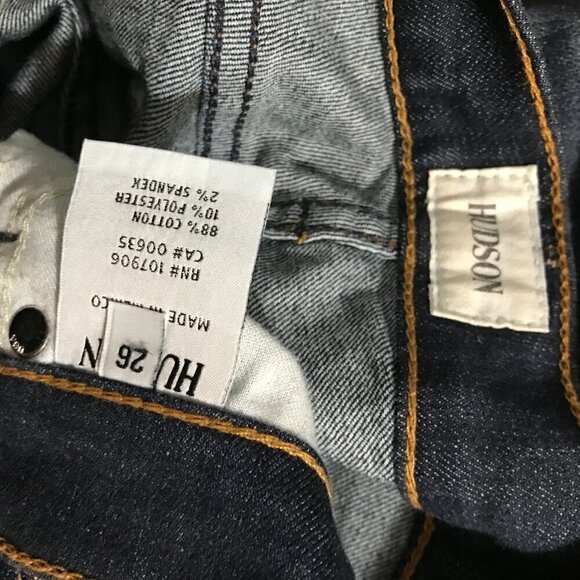 HUDSON JEANS Krista Ankle Super Skinny Jeans with Raw Hem 26 - Picture 11 of 11